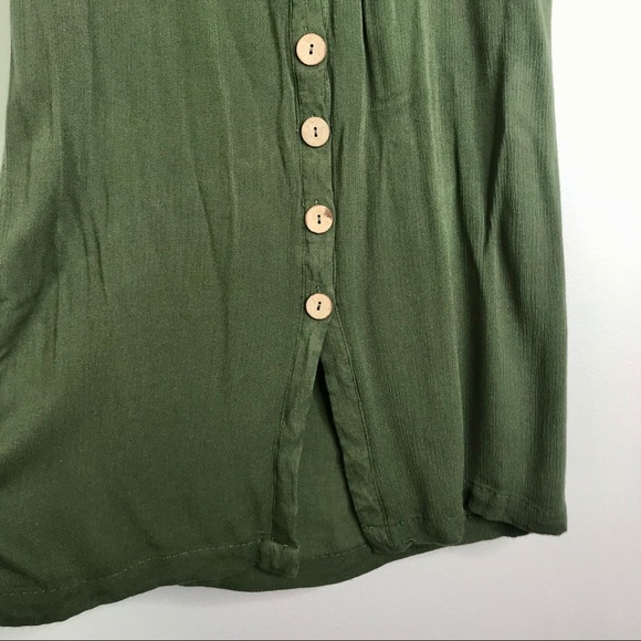 Francescas Harper Heritage olive skirt button down - Picture 6 of 11